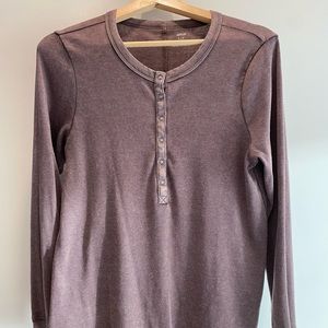 Aerie Waffle Long Sleeve Henley Size L